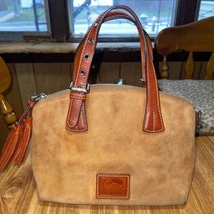 Vintage Dooney and Bourke Suede Tan Handbag Purse